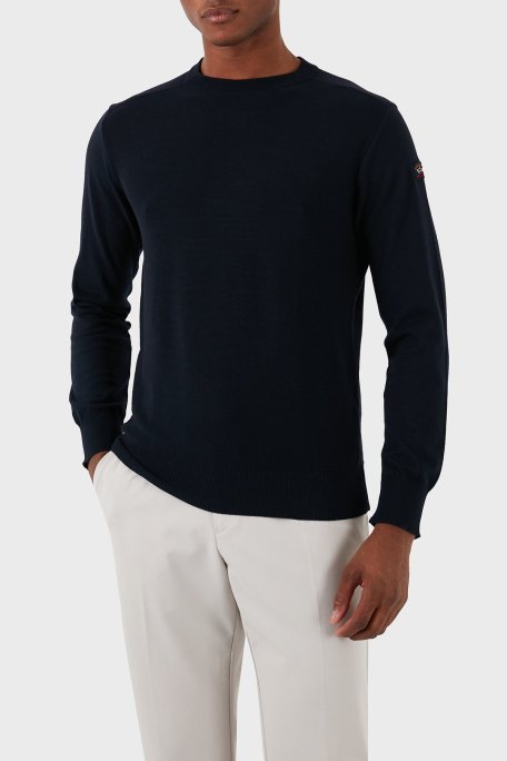 Paul & Shark Bisiklet Yaka Pamuklu Triko Erkek Kazak 23411537 013 LACİVERT - Paul & Shark