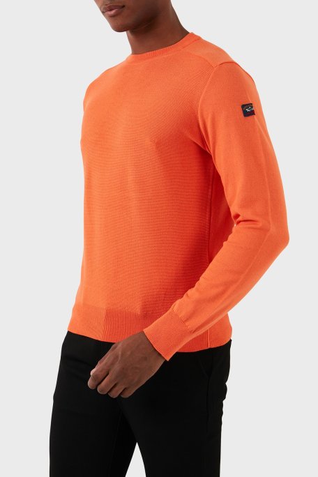 Paul & Shark Bisiklet Yaka Pamuklu Triko Erkek Kazak 23411537 139 TURUNCU - Paul & Shark (1)