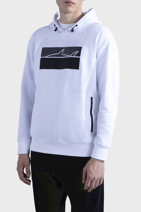 Paul & Shark Kapüşonlu Pamuk Karışımlı Regular Fit Erkek Sweat 13311882 010 BEYAZ - Paul & Shark
