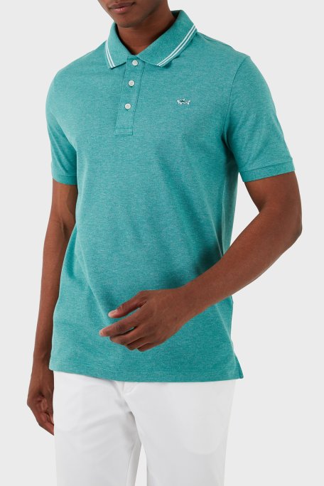 Paul & Shark Logolu % 100 Pamuk Regular Fit Erkek Polo Yaka T Shirt 23411248 172 YEŞİL - Paul & Shark