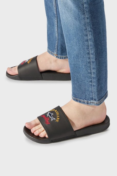 Paul & Shark Logolu Düz Erkek Terlik C0P8001 011 SİYAH - Paul & Shark (1)