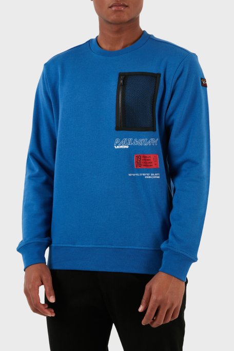 Paul & Shark Pamuklu Regular Fit Bisiklet Yaka Erkek Sweat 12311833 402 SAKS - Paul & Shark (1)
