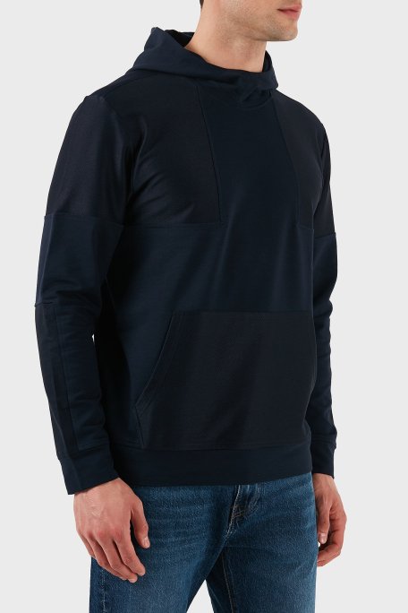 Paul & Shark Pamuklu Regular Fit Logo Detaylı Kapüşon Kanguru Cepli Erkek Sweat 24411912 013 LACİVERT - Paul & Shark (1)