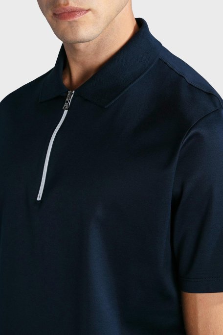 Paul & Shark Pamuklu Regular Fit Yarım Fermuarlı Erkek Polo Yaka T Shirt 24411321 011 SİYAH - Paul & Shark (1)