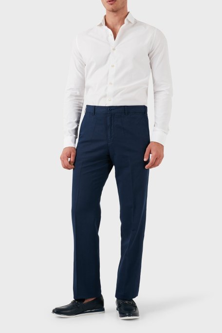 Paul Shark Regular Fit Düz Paça Klasik Kumaş Erkek Pantolon P15P044 613 LACİVERT - Paul & Shark