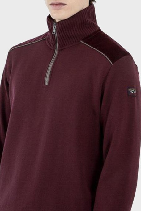 Paul & Shark Yünlü Regular Fit Dik Yaka Erkek Kazak 12311130 411 BORDO - Paul & Shark (1)