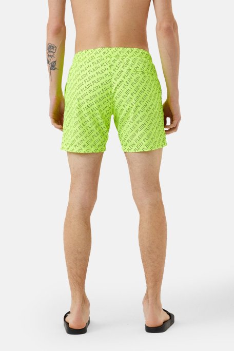 Philipp Plein Logo Desenli İpli Cepli Regular Fit Mayo Short Erkek Şort CUPP13M0132 FISTIK YEŞİL - Philipp Plein (1)