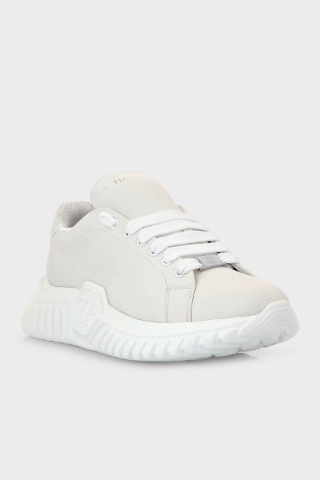 Philipp Plein Logolu Kalın Tabanlı Sneaker Erkek Ayakkabı SACS USC0413 PLE008N 01 BEYAZ - Philipp Plein (1)