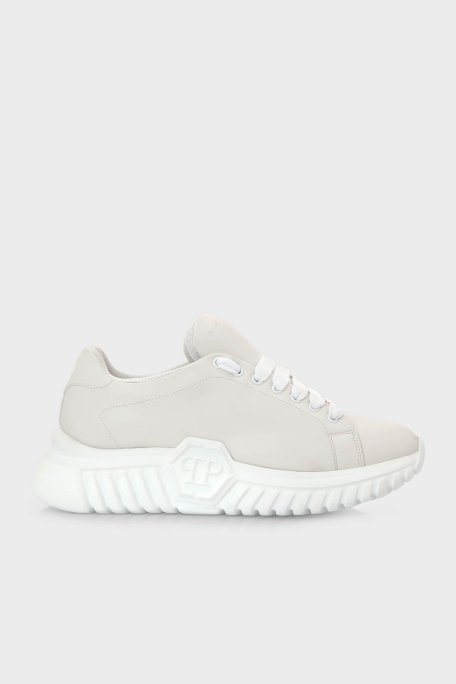 Philipp Plein Logolu Kalın Tabanlı Sneaker Erkek Ayakkabı SACS USC0413 PLE008N 01 BEYAZ - Philipp Plein
