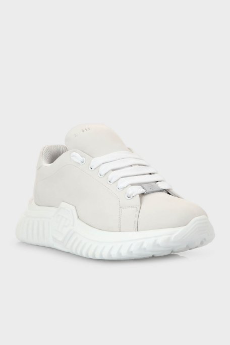 Philipp Plein Logolu Kalın Tabanlı Sneaker Erkek Ayakkabı SACS USC0413 PLE008N 01 BEYAZ - Philipp Plein (1)
