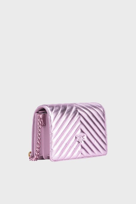 Pinko Ayarlanabilir Zincir Askılı Deri Kadın Çanta 100067 A1JE WWGB MOR - Pinko (1)