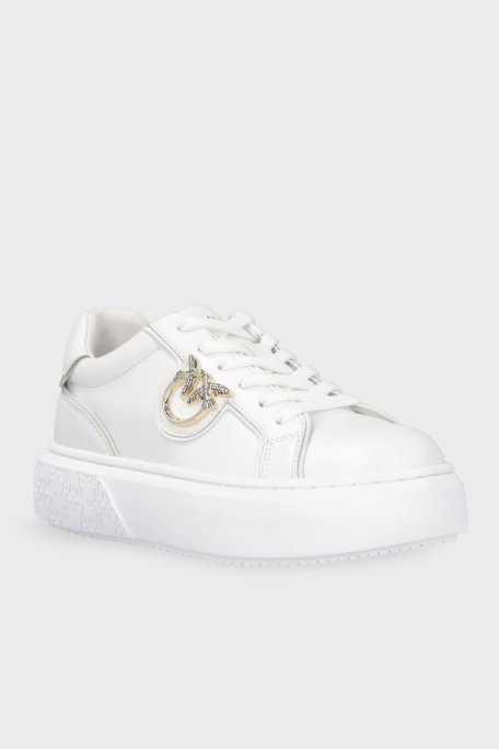 Pinko Hakiki Deri Sneaker Bayan Ayakkabı SS0003 P014 ZIA BEYAZ - Pinko (1)