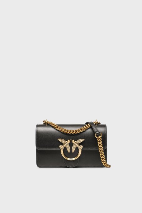 Pinko Logolu Ayarlanabilir Zincir Askılı Bayan Çanta 100074 A0F1 Z99Q SİYAH - Pinko