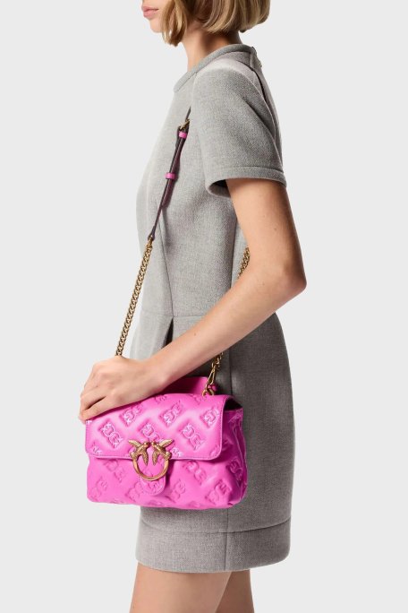 Pinko Logolu Çıkarılabilir Zincir Askılı Bayan Çanta 100044 A2JX P22Q PEMBE - Pinko (1)