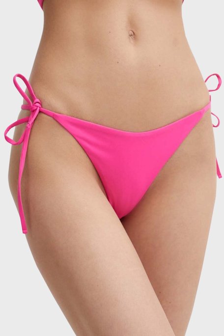 Pinko Yanlardan Bağlamalı Streç Jarse Bayan Bikini Altı 101268 A1PM N17 PEMBE - Pinko