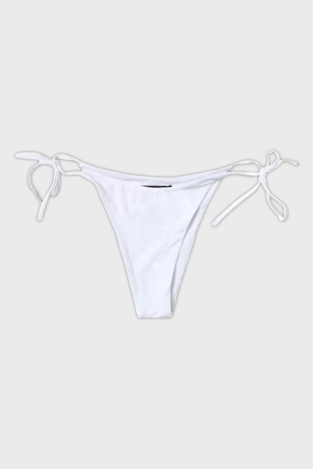 Pinko Yanlardan Bağlamalı Streç Jarse Kadın Bikini Altı 101268 A1PM Z04 BEYAZ - Pinko