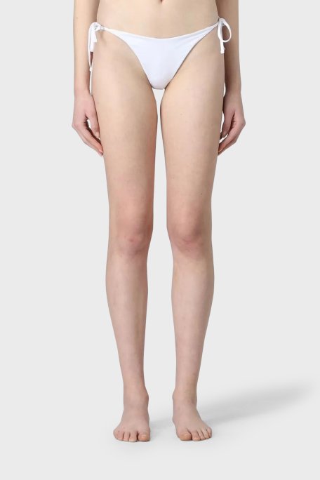 Pinko Yanlardan Bağlamalı Streç Jarse Kadın Bikini Altı 101268 A1PM Z04 BEYAZ - Pinko (1)