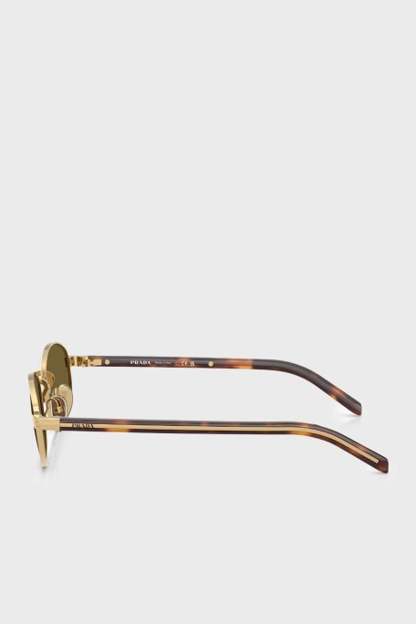 Prada Logolu Oval Güneş Kadın Gözlük 0PRB53S 5AK09Z 52 Altın - Prada (1)