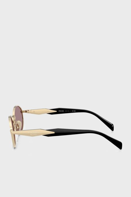 Prada Oval Güneş Bayan Gözlük 0PR 65ZS ZVN20I 55 altın - Prada (1)