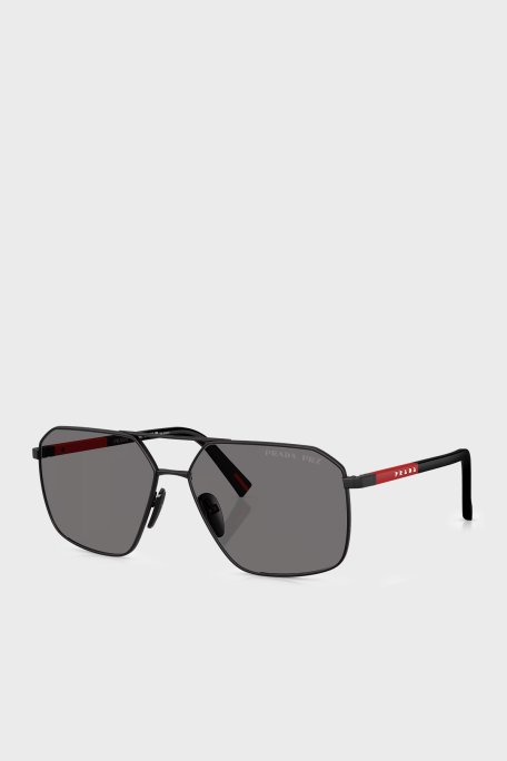 Prada Sport Logolu Güneş Erkek Gözlük 0PS A50S 1BO02G 60 Siyah - Prada Sport
