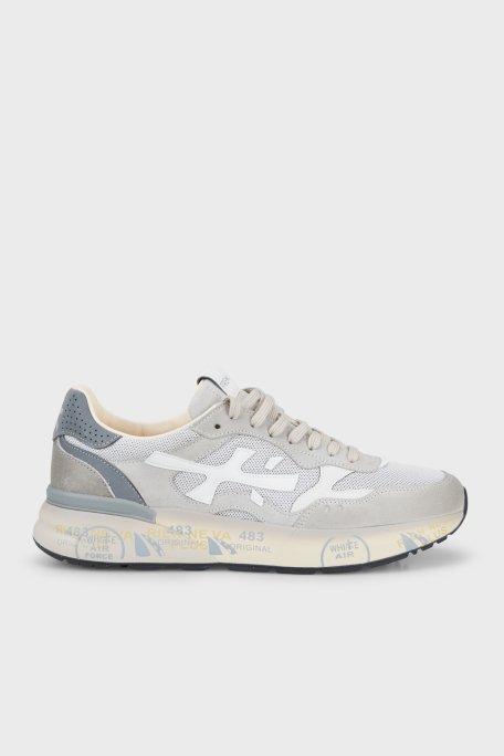 Premiata Deri Karışımlı Logolu Sneaker Erkek Ayakkabı MICK 018117 BEJ - Premiata