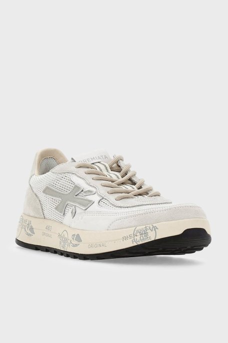 Premiata Logolu Deri Karışımlı Sneaker Erkek Ayakkabı NOUS 8106 BEYAZ - Premiata (1)