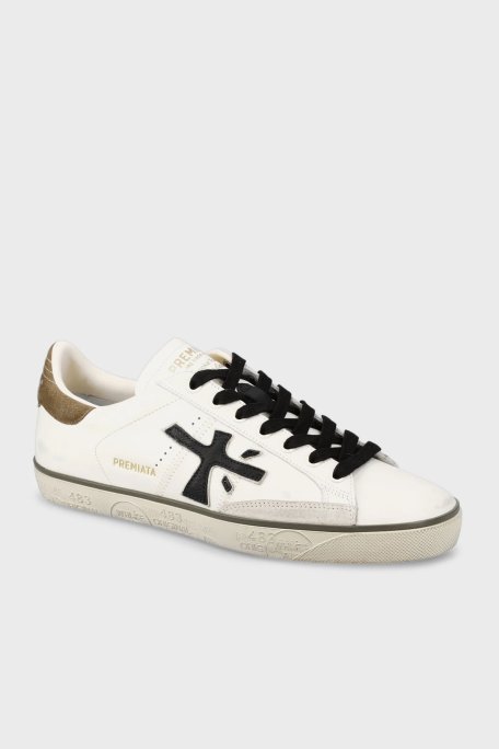 Premiata Logolu Hakiki Deri Sneaker Erkek Ayakkabı STEVEN 7630 BEYAZ - Premiata (1)
