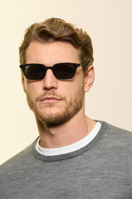 Ray Ban Logolu Güneş Erkek Gözlük 0RB4456 667781 53 Siyah - Ray Ban (1)