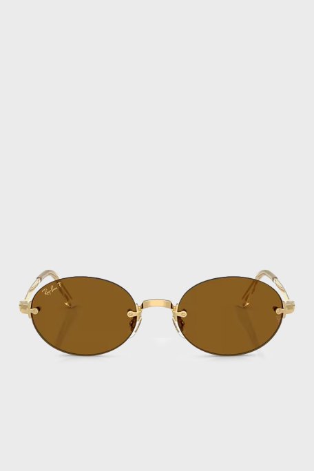 Ray Ban Oval Güneş Unisex Gözlük 0RB3929 00173 54 Altın - Ray Ban (1)