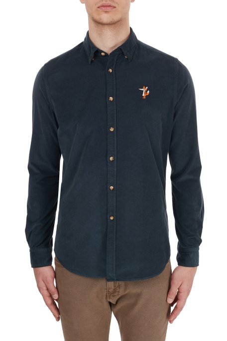 Ruck & Maul Düz Yaka % 100 Pamuk Erkek Gömlek BA1M0200071 21184 LACİVERT - Ruck & Maul