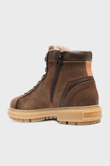 Santoni İçi Yumuşak Tüylü Nubuk Deri Erkek Bot MGSM18190AMBZEMRS47 KAHVE - Santoni (1)