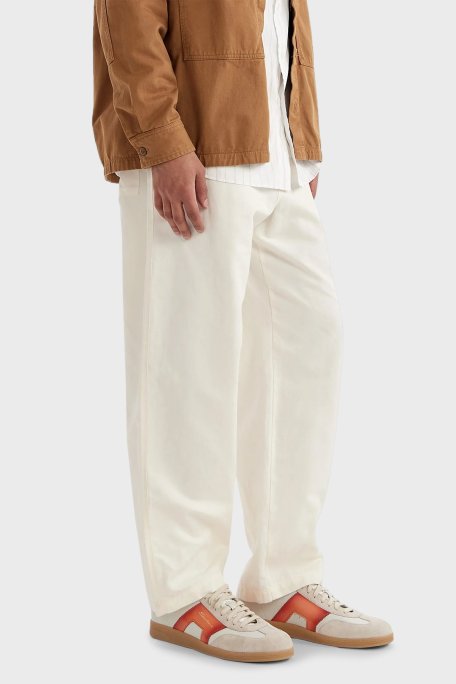 Santoni Logolu Hakiki Deri Süet Detaylı Sneaker Erkek Ayakkabı MBPL21965FARCNOCI70 BEYAZ - Santoni (1)