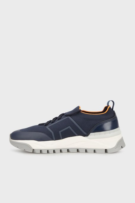 Santoni Logolu Sneaker Erkek Ayakkabı MBIH21923BGBRVDNU61 LACİVERT - Santoni (1)