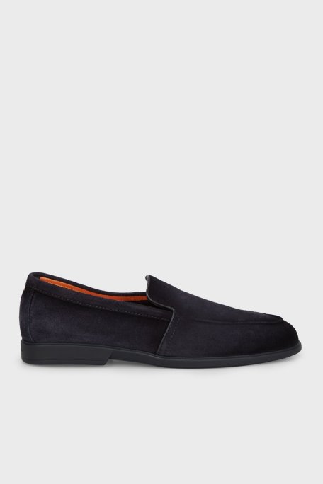 Santoni Süet Loafer Erkek Ayakkabı MGAR18829OOTSRVRU59 LACİVERT - Santoni