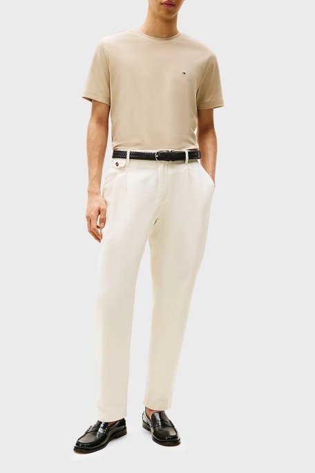 Tommy Hilfiger % 100 Pamuk Regular Fit Bisiklet Yaka Erkek T Shirt MW0MW37508 RBT KUM - Tommy Hilfiger (1)