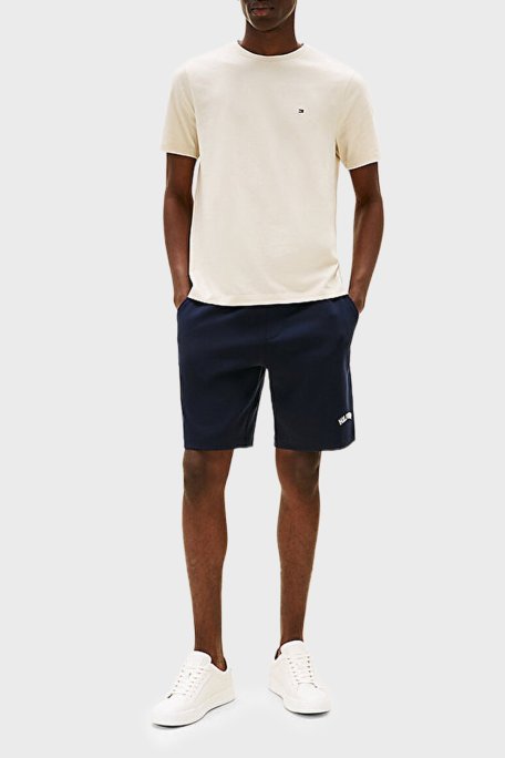 Tommy Hilfiger % 100 Pamuk Regular Fit Bisiklet Yaka Erkek T Shirt MW0MW39995 ACG BEJ - Tommy Hilfiger (1)