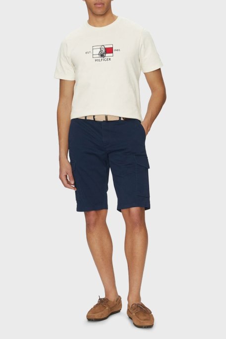 Tommy Hilfiger % 100 Pamuk Regular Fit Bisiklet Yaka Logolu Erkek T Shirt MW0MW38628 Z00 AÇIK BEJ - Tommy Hilfiger (1)