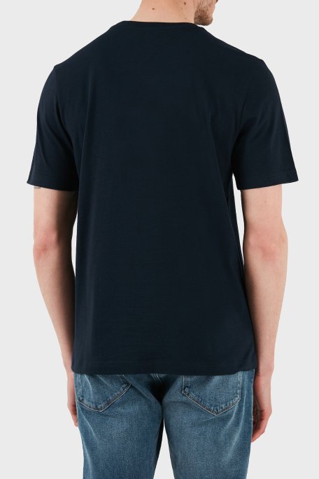 Tommy Hilfiger % 100 Pamuk Regular Fit Bisiklet Yaka Logolu Erkek T Shirt MW0MW39149 DW5 LACİVERT - Tommy Hilfiger (1)