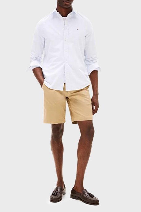 Tommy Hilfiger % 100 Pamuk Regular Fit Çizgili Erkek Gömlek MW0MW36238 0A9 AÇIK MAVİ - Tommy Hilfiger (1)