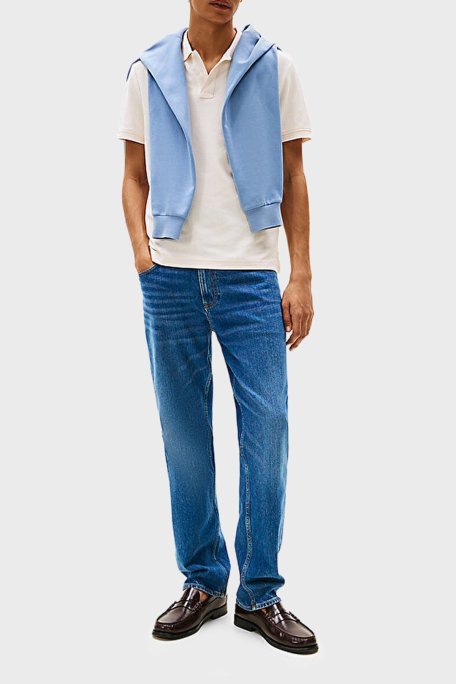 Tommy Hilfiger % 100 Pamuk Regular Fit Düğmeli Erkek Polo Yaka T Shirt MW0MW33167 Z00 AÇIK BEJ - Tommy Hilfiger (1)