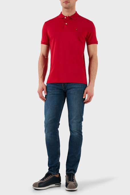 Tommy Hilfiger % 100 Pamuk Regular Fit Düğmeli Erkek Polo Yaka T Shirt MW0MW39994 XLD KIRMIZI - Tommy Hilfiger (1)