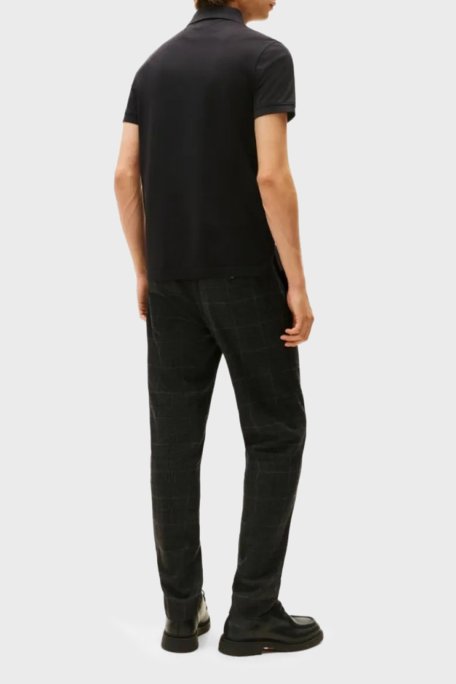 Tommy Hilfiger % 100 Pamuk Regular Fit Düğmeli Erkek Polo Yaka T Shirt MW0MW41513 BDS SİYAH - Tommy Hilfiger (1)