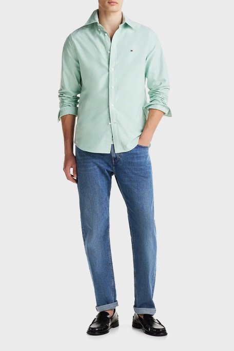 Tommy Hilfiger % 100 Pamuk Regular Fit Erkek Gömlek MW0MW35774 L4F YEŞİL - Tommy Hilfiger (1)