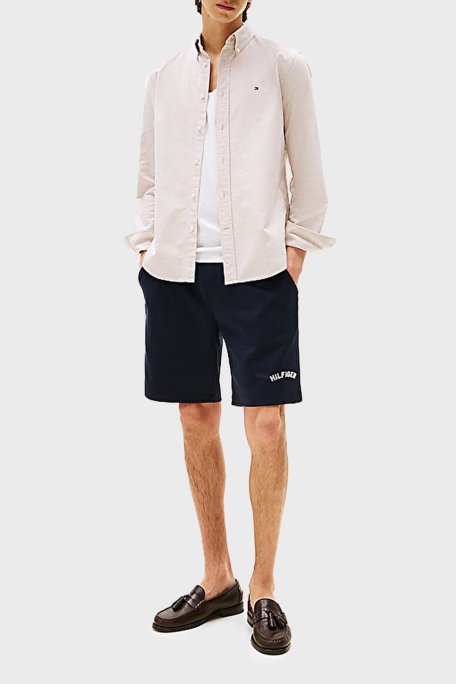 Tommy Hilfiger % 100 Pamuk Regular Fit Uzun Kollu Logolu Erkek Gömlek MW0MW35774 RBC BEJ - Tommy Hilfiger (1)