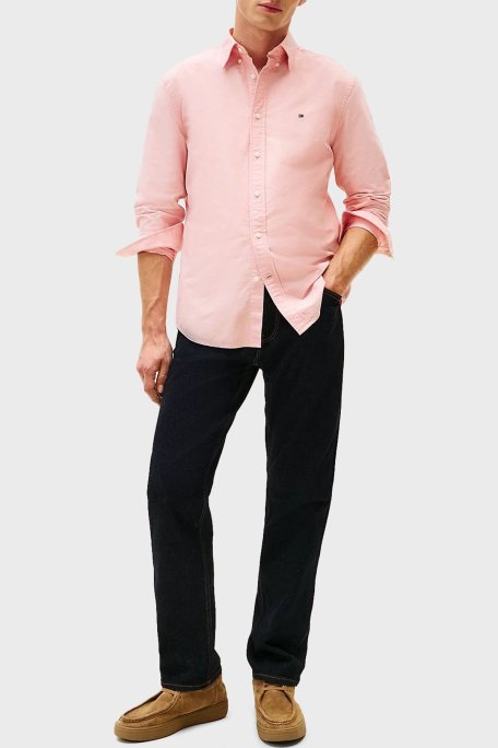 Tommy Hilfiger % 100 Pamuk Regular Fit Uzun Kollu Logolu Erkek Gömlek MW0MW35774 SCX ORANGE - Tommy Hilfiger (1)