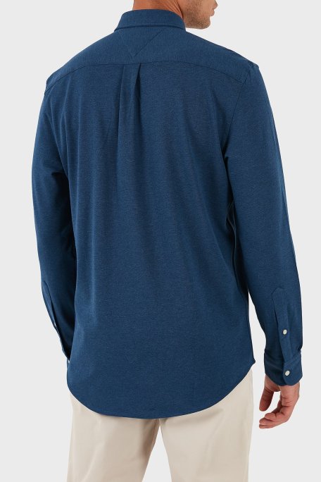 Tommy Hilfiger % 100 Pamuk Regular Fit Uzun Kollu Logolu Erkek Gömlek MW0MW39422 DU5 MAVİ - Tommy Hilfiger (1)