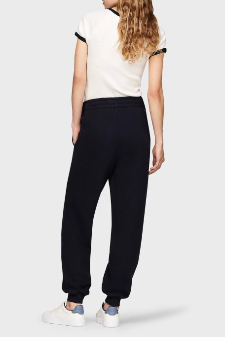 Tommy Hilfiger % 100 Pamuk Regular Fit Yüksek Bel Lastikli Paça Jogger Bayan Pantolon WW0WW42883 DW5 LACİVERT - Tommy Hilfiger (1)