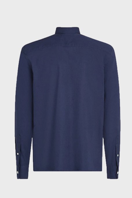 Tommy Hilfiger % 100 Pamuk Slim Fit Düğmeli Yaka Erkek Gömlek MW0MW37578 DCC LACİVERT - Tommy Hilfiger (1)