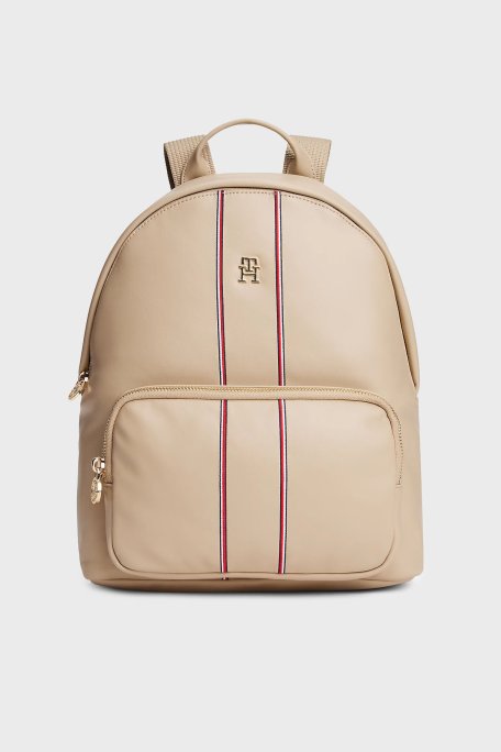 Tommy Hilfiger Ayarlanabilir Omuz Askılı Bayan Sırt Çantası AW0AW18001 0F4 BEJ - Tommy Hilfiger