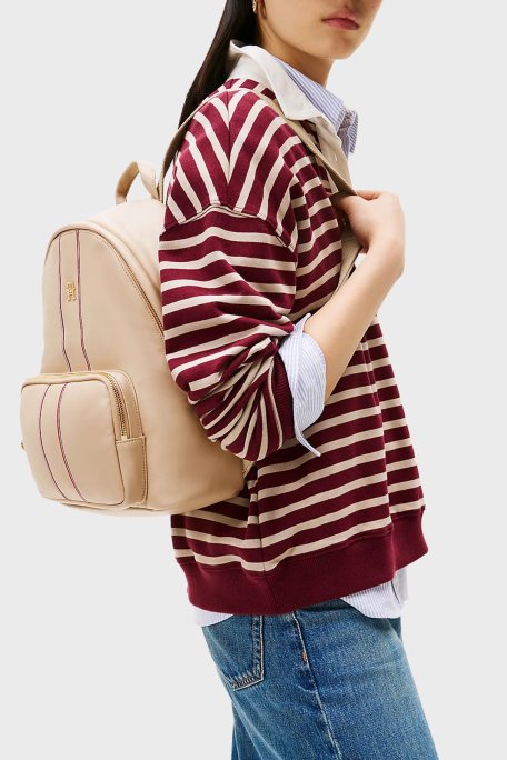 Tommy Hilfiger Ayarlanabilir Omuz Askılı Bayan Sırt Çantası AW0AW18001 0F4 BEJ - Tommy Hilfiger (1)